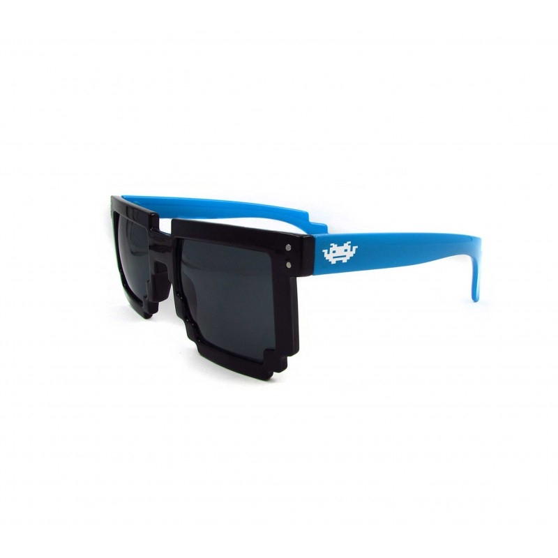 8 - BIT black/blue Pixel Sunglasses