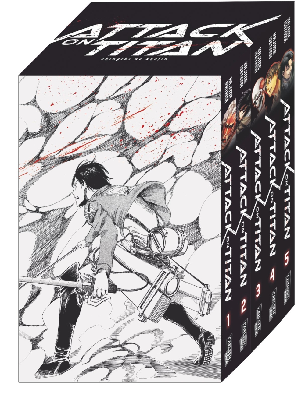 Attack on Titan    1-5 Manga im Sammelschuber + Extra! (New)