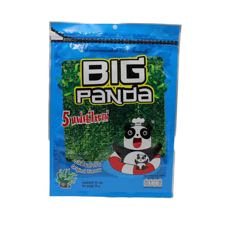 Big Panda - Knusprige Seetang Snacks - Original Geschmack - 30g Snack