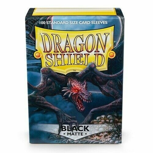 Dragon Shield - Black - Standard Sleeves - Matte Silver - 100 Sleeves - TCG