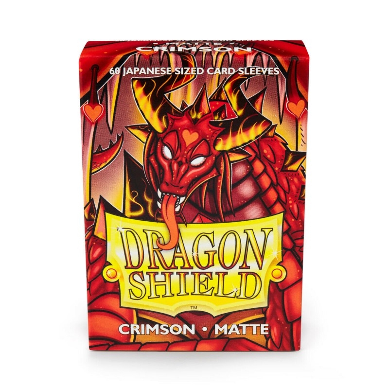 Dragon Shield - Crimson - Japanese Matte - Small Sleeves - 60 Sleeves - TCG