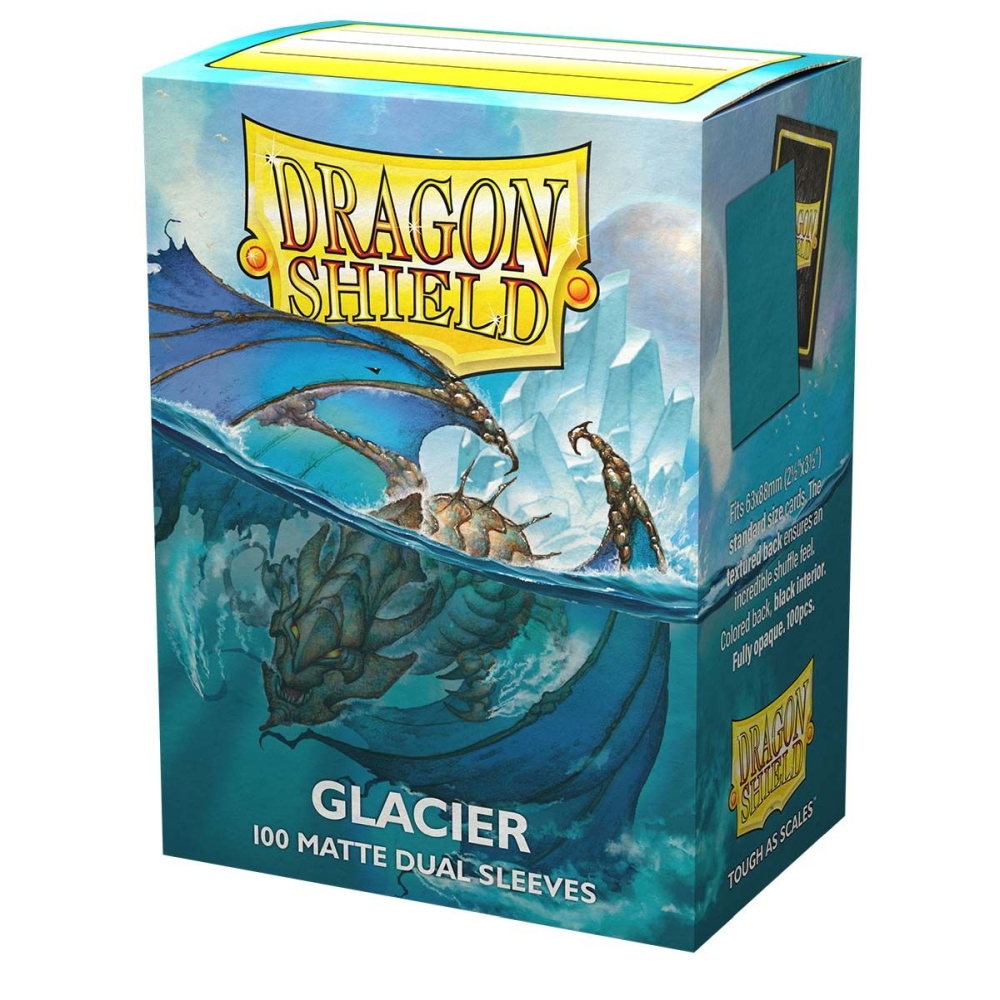 Dragon Shield - Glacier Miniom - Standard Matte Dual Sleeves - 100 Sleeves - TCG