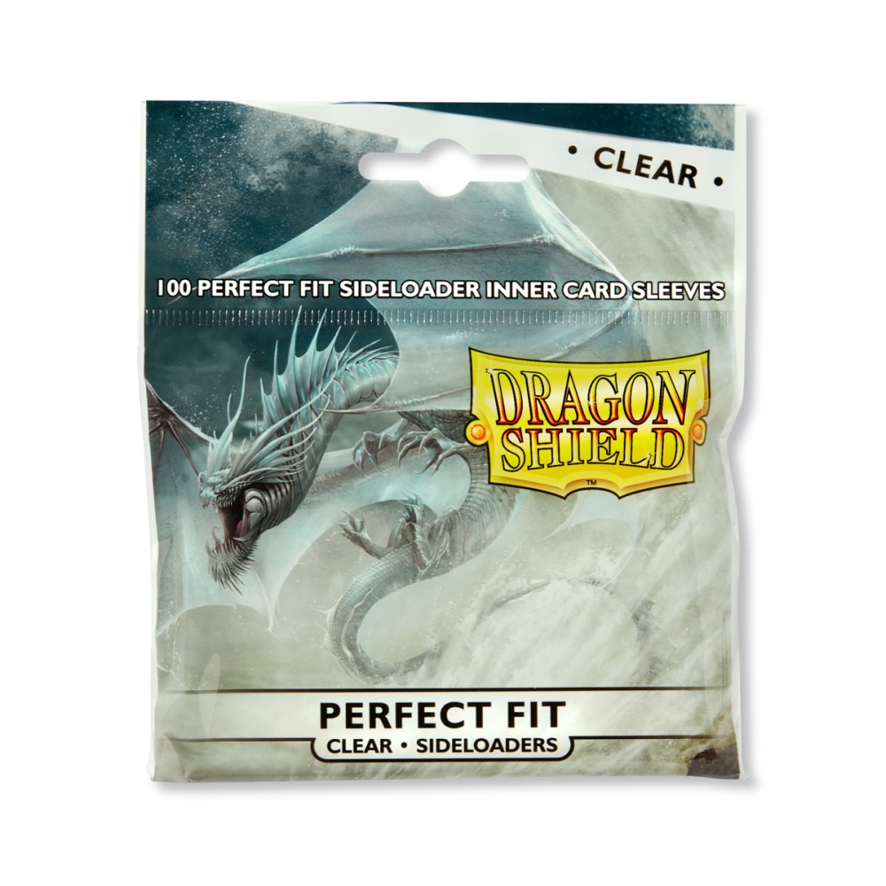 Dragon Shield - Perfect Fit - Sideloading Sleeves - Clear/Clear 100 Sleeves - TCG