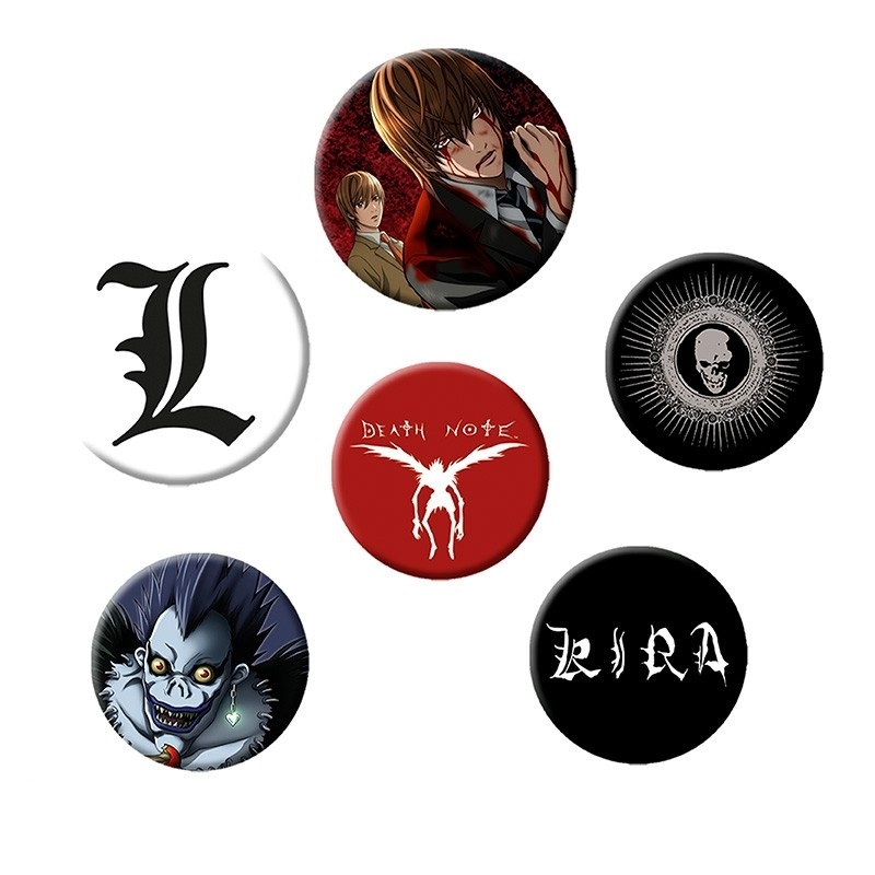 Death Note - verschiedene Charaktere - Badge Pack - Button
