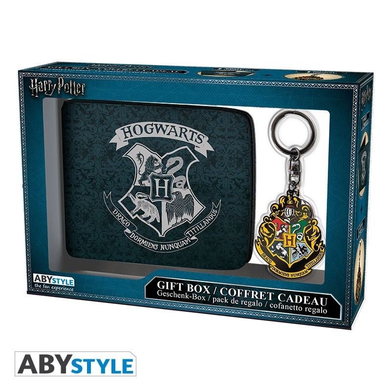 Harry Potter Hogwarts Geschenk-Box mit Portmonee und Schlüsselanhänger
