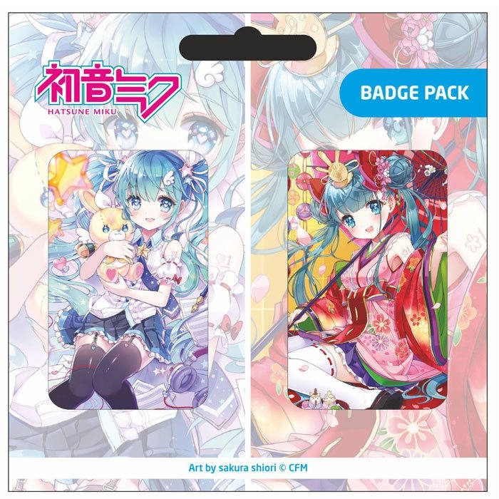 Hatsune Miku - Art by Sakura Shiori - Badge Pack