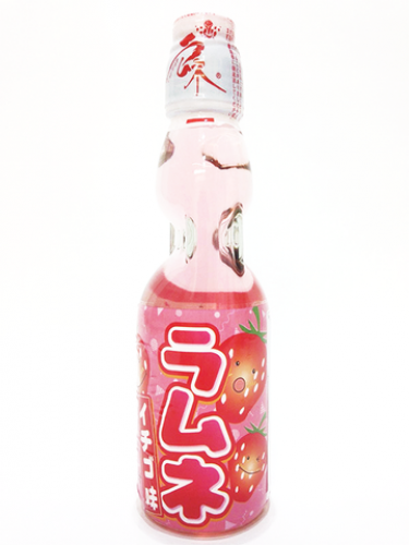 Japanese lemonade Ramune 200ml bottle strawberry flavor