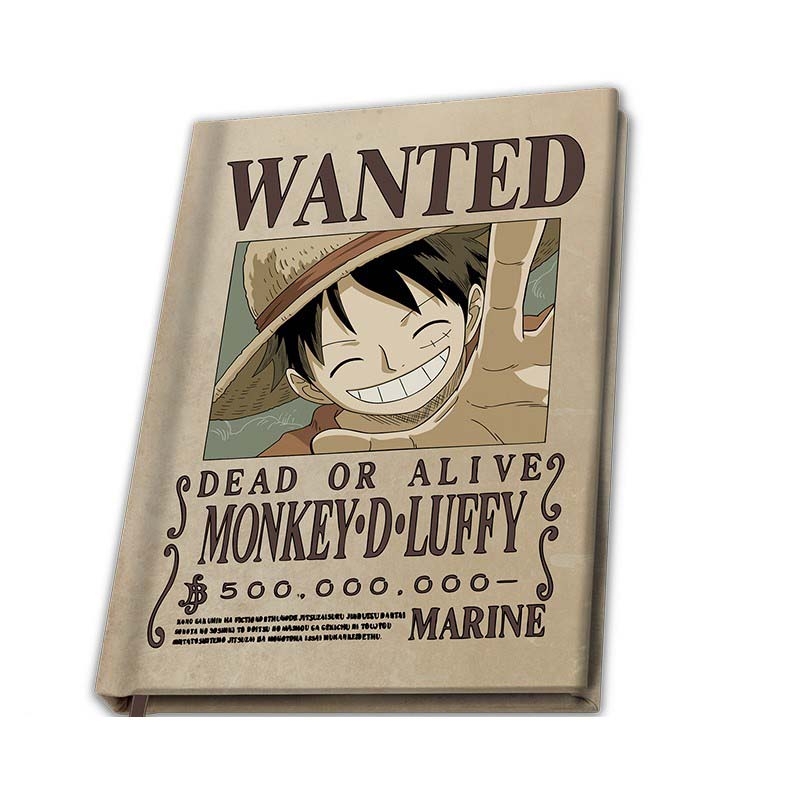 One Piece - Wanted Luffy - A5 Notizbuch