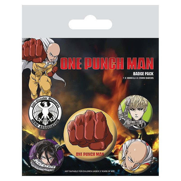 One Punch Man - Characters - Badge Pack - Button