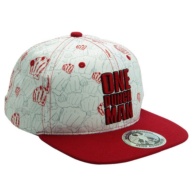 One Punch Man - Punches beige & red - Snapback cAP