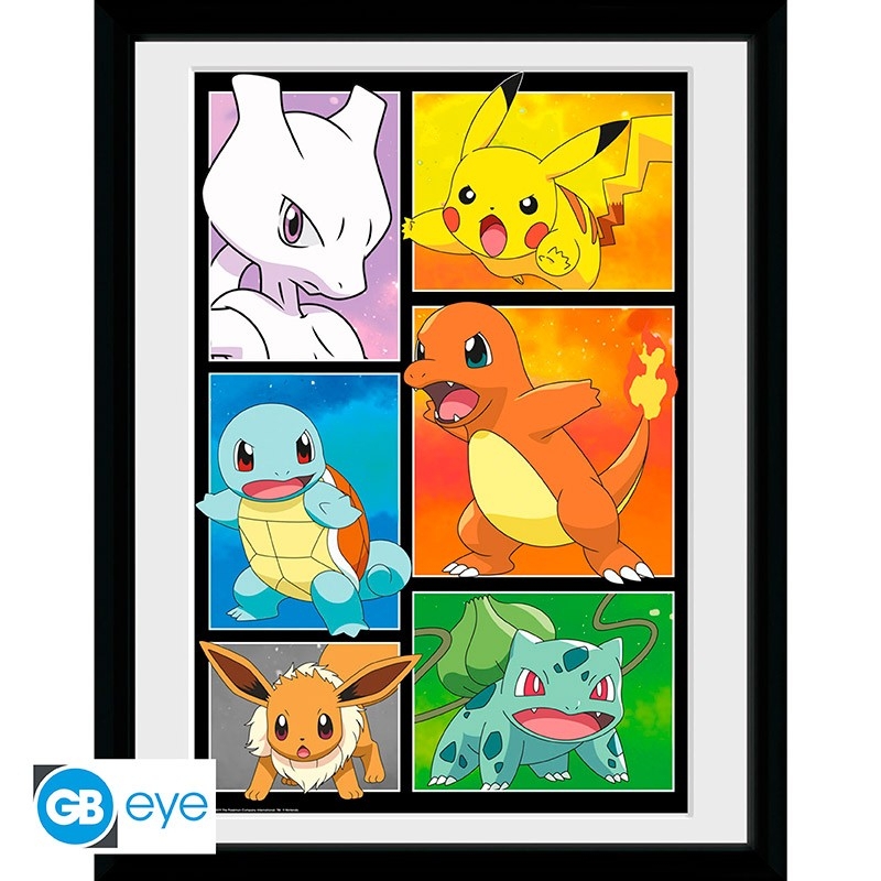 Pokémon - Comic Panel - 30x40 Rahmenbild