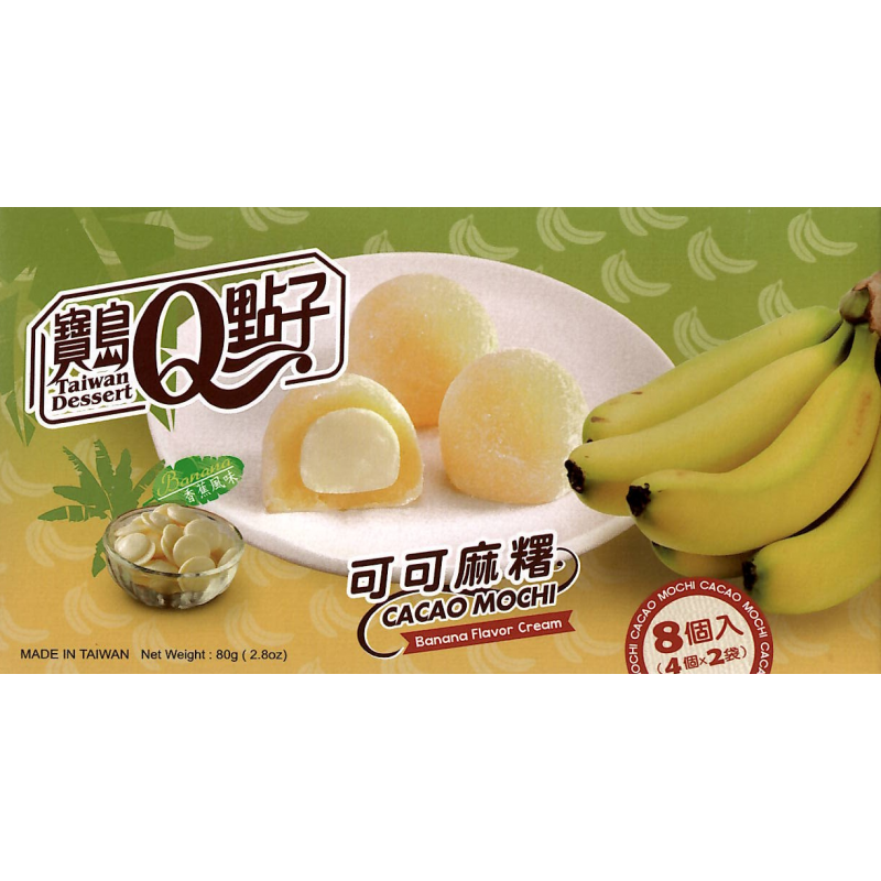 Q-Taiwan Dessert - Banane - Mico Mochi - 80g Snack