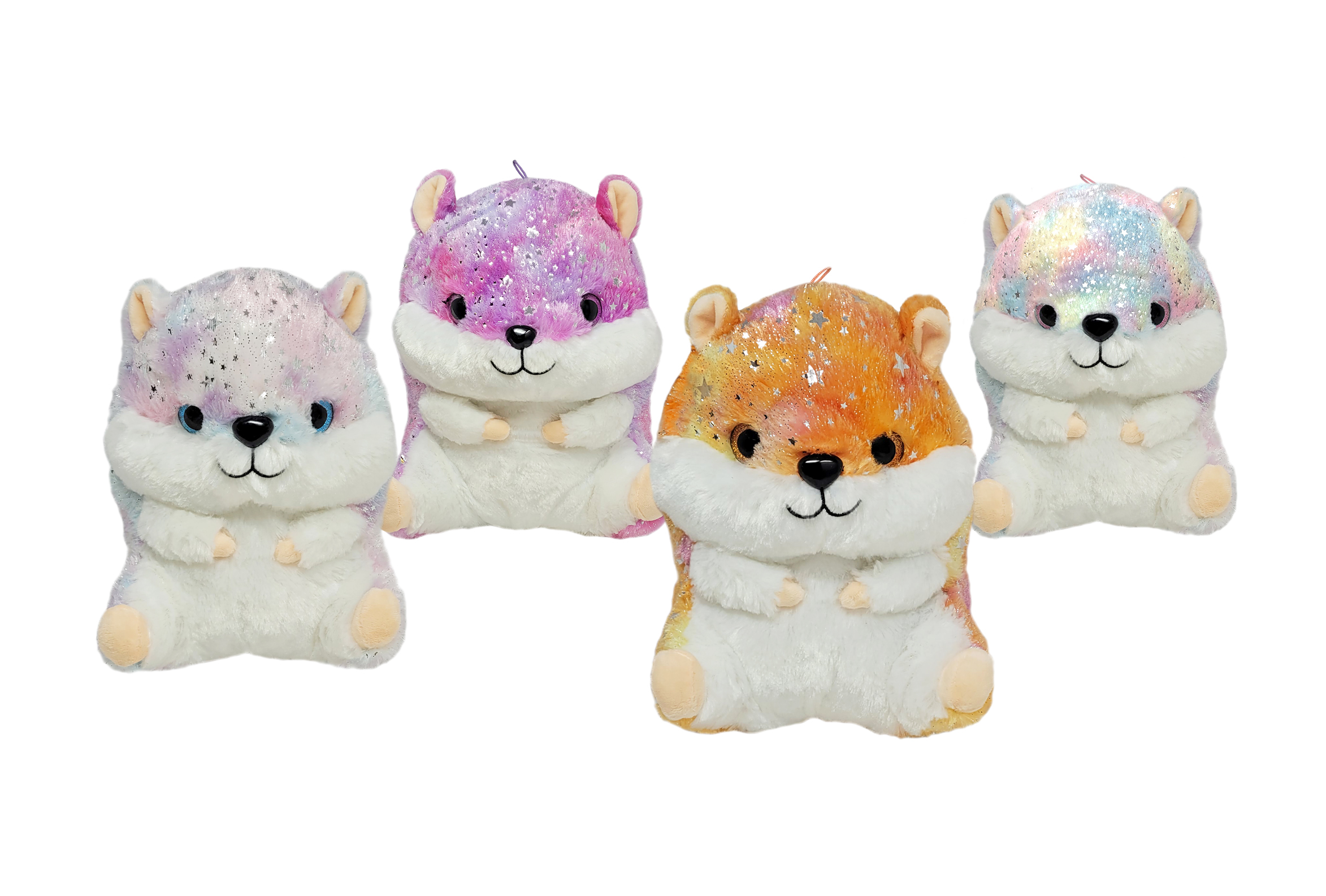 Various Hamster with Glitter Stars - Collection Position - 18cm Plush
