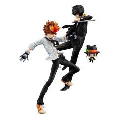 PREORDER - Katekyo Hitman Reborn! G.E.M. Serie PVC Statue Tsunayoshi Sawada & Kyoya Hibari & Reborn Set 21 cm