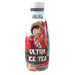 Ultra-Ice-Tea-One-Piece-Egghead-Luffy-Schwarztee-mit-Pfirsic