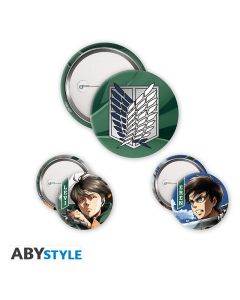 Attack-On-Titan-Eren-Levi-Badge-Pack-Buttons-1