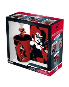 DC-Comics-Harley-Quinn-250ml-Tasse-Schluesselanhaenger-Notiz