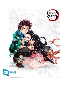 Demon Hunter - Tanjiro & Nezuko Snow - 52x38cm Chibi Poster