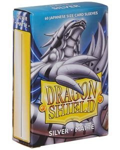 Dragon Shield - Small Sleeves - Japanese Matte - Silver - 60 Sleeves - TCG