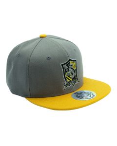 Harry-Potter-Hufflepuff-grau-gelb-Snapback-Kappe-1