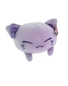 Nemu-Neko-Lila-Neko-mit-lila-Schleife-in-den-Ohren-20cm-Plue