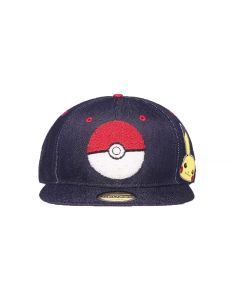 Pokemon-Pokeball-Pikachu-Denim-Snapback-1