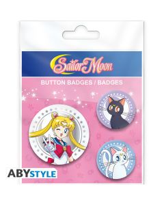 Sailor Moon - Sailor Moon, Luna & Artemis - Badge Pack - Buttons