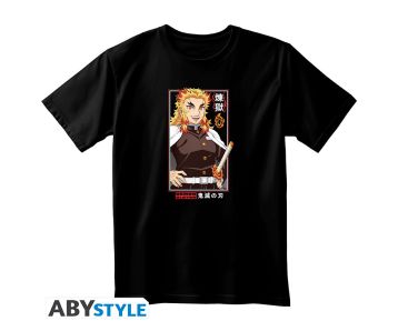 Demon-Slayer-Rengoku-S2-schwarz-Unisex-Tshirt-1