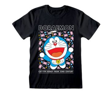 Doreamon-Flying-Backprint-schwarz-T-Shirt-1