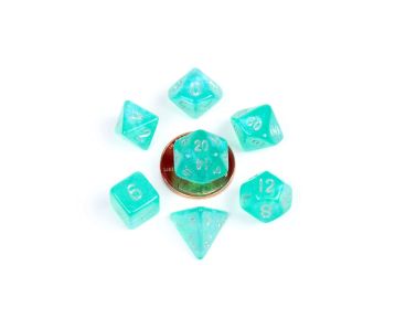 FanRoll - Mini Dice Set - Stardust Turquoise - Dice