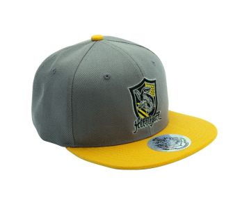 Harry-Potter-Hufflepuff-grau-gelb-Snapback-Kappe-1