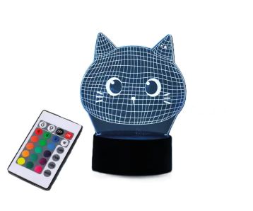 Itotal-Katze-3D-20cm-Tischlampe-1