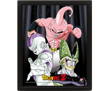 Mage-World-Exklusive-Dragonball-Z-Villians-26x25cm-3D-Rahmen