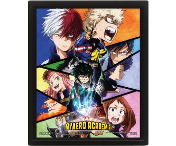 My-Hero-Academia-Characters-Mosaic-26x20-3D-Rahmenbild-1