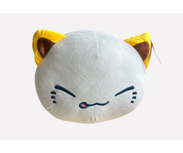 Nemu-Neko-gelbe-Ohren-weissgelb-klein-20cm-Pluesch-1