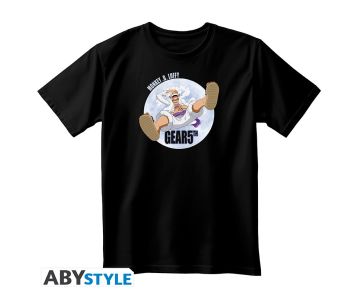 One-Piece-Luffy-Gear-5-schwarz-T-Shirt-1