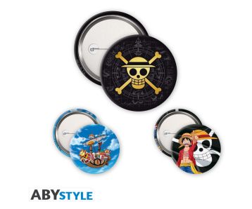 One-Piece-Skull-Luffy-Badge-Pack-Buttons-1