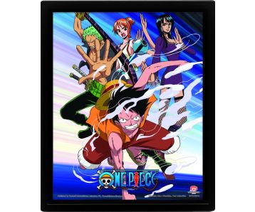 One-Piece-Straw-Hat-Pirates-Assault-26x20-3D-Rahmenbild-1