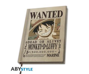 One-Piece-Wanted-Luffy-1500000000-A5-Notizbuch-1