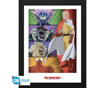 One Punch Man - Ranking of villains - 30x40cm Framed print
