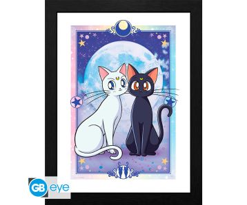 Sailor Moon - Luna & Artemis - 30x40cm Framed Picture