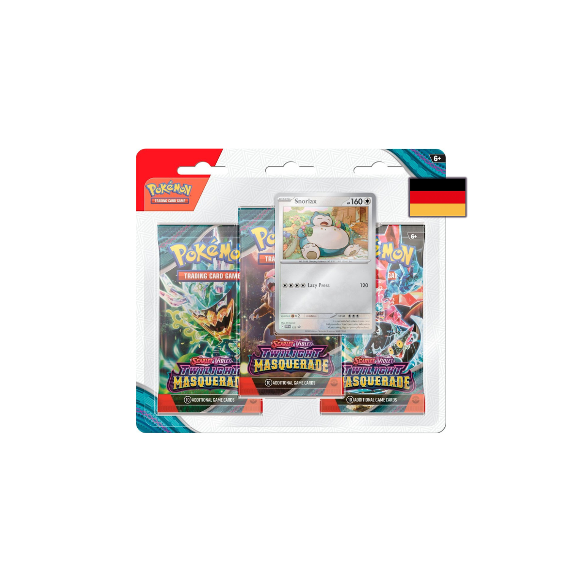 PREORDER - Pokemon - Karmesin & Purpur - Maskerade im Zwielicht - 3-Pack Blister - Relaxo - deutsch - TCG